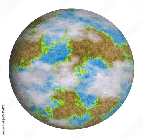 Planet earth isolated on a white background