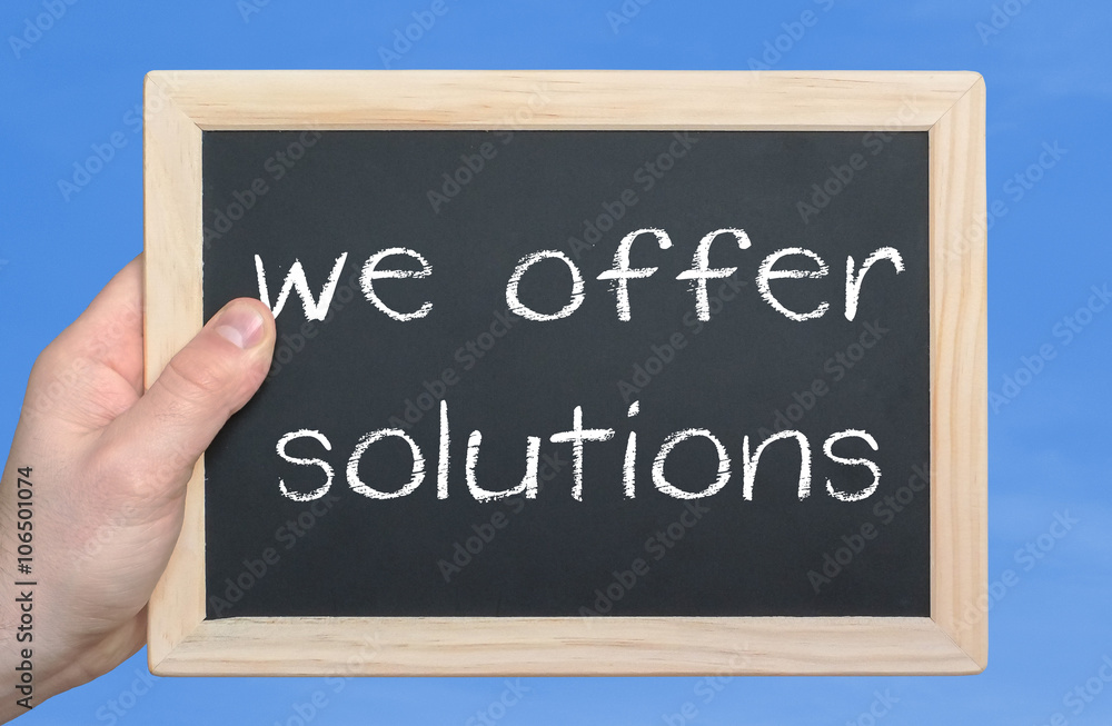 Obraz premium we offer solutions - business concept
