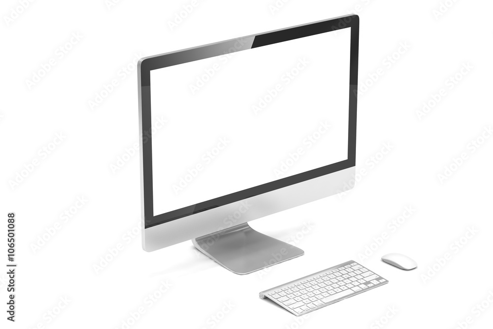 Modern Screen Monitor. 3D rendering. Modern Screen Monitor. 3D rendering.