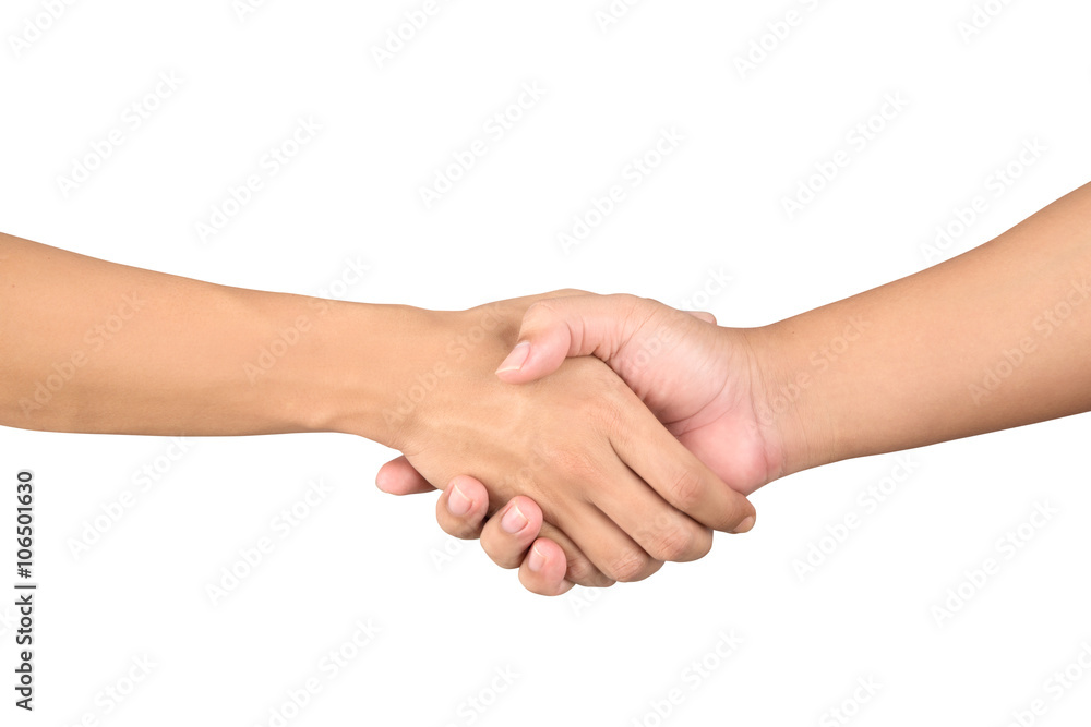 closeup men's handshaking