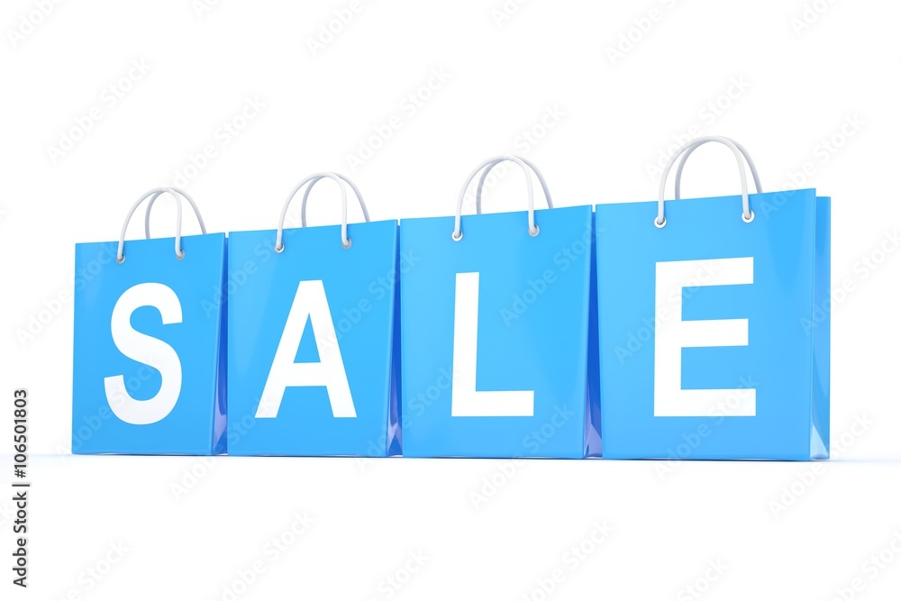 sale written on shopping bag. 3D rendering. sale written on shopping bag. 3D rendering.