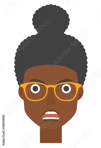 Screaming aggressive woman.