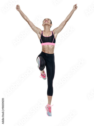  woman fitness exercises isolated