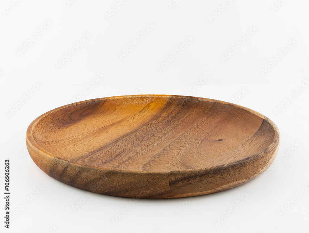 Wooden plate isolated on white background. Wooden plate isolated on white background.