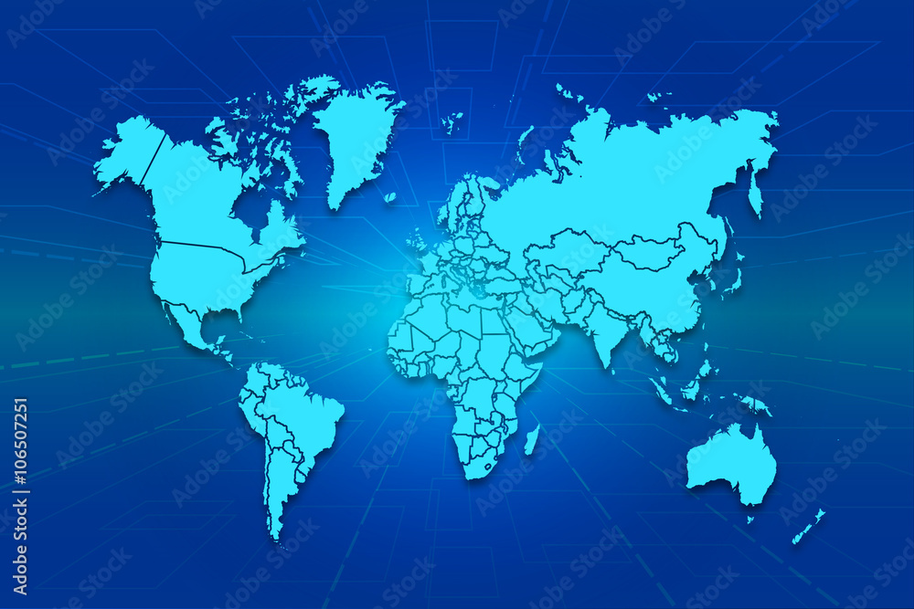 Perspective background blue tone with world map. Perspective background blue tone with world map.