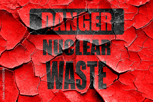 Grunge cracked Nuclear danger background