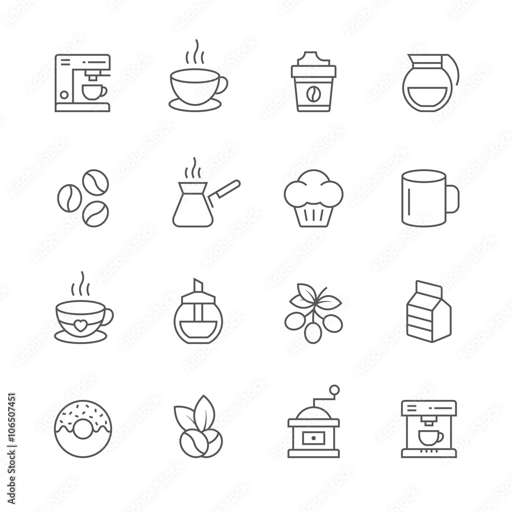 Coffee icons.
