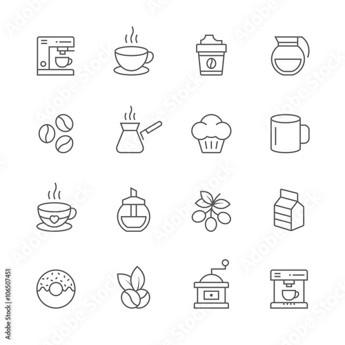 Coffee icons.