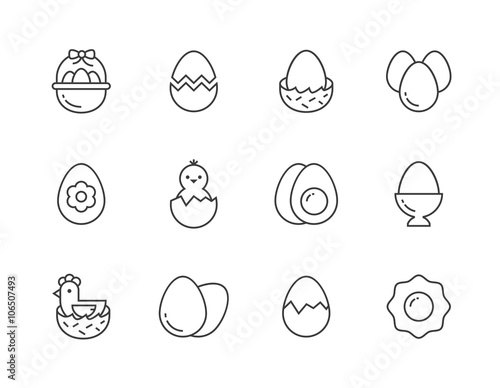 Eggs icons.