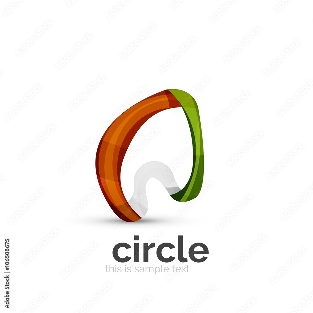 Abstract swirly round logo template Abstract swirly round logo template