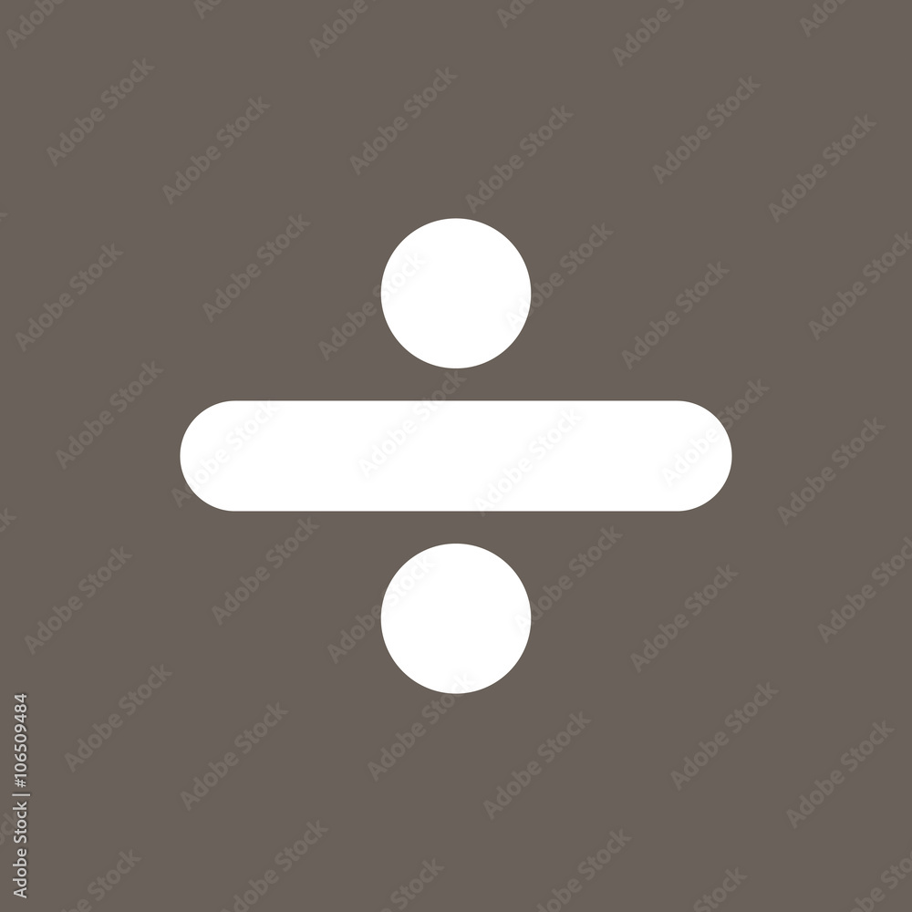 Divide Icon on Dark Gray Color. Eps-10. Divide Icon on Dark Gray Color. Eps-10.