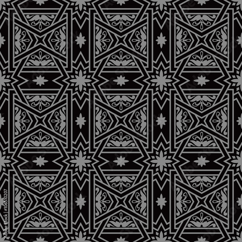 Elegant dark antique background image of cross bar square star flower