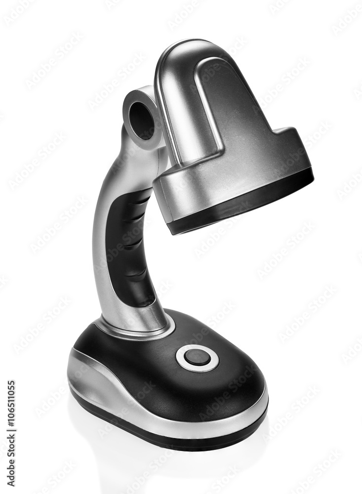 LED Desk Lamp Portable White Light Isolated on Studio Background LED Desk Lamp Portable White Light Isolated on Studio Background