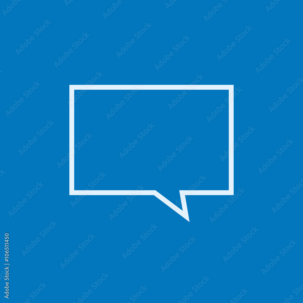 Empty speech square line icon. Empty speech square line icon.