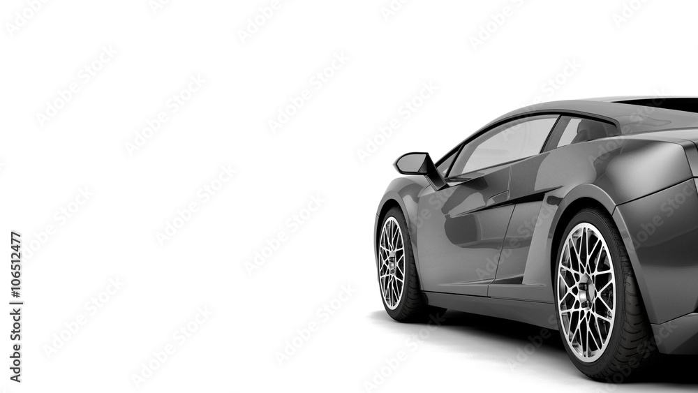 CG render of generic luxury coupe car CG render of generic luxury coupe car
