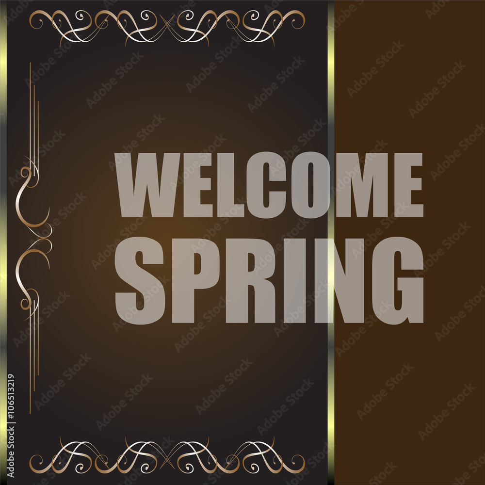 Welcome Spring Holiday Card. Welcome Spring Vector. Welcome Spring background. Spring Holiday Graphic. Welcome Spring Art. Spring Holiday Drawing