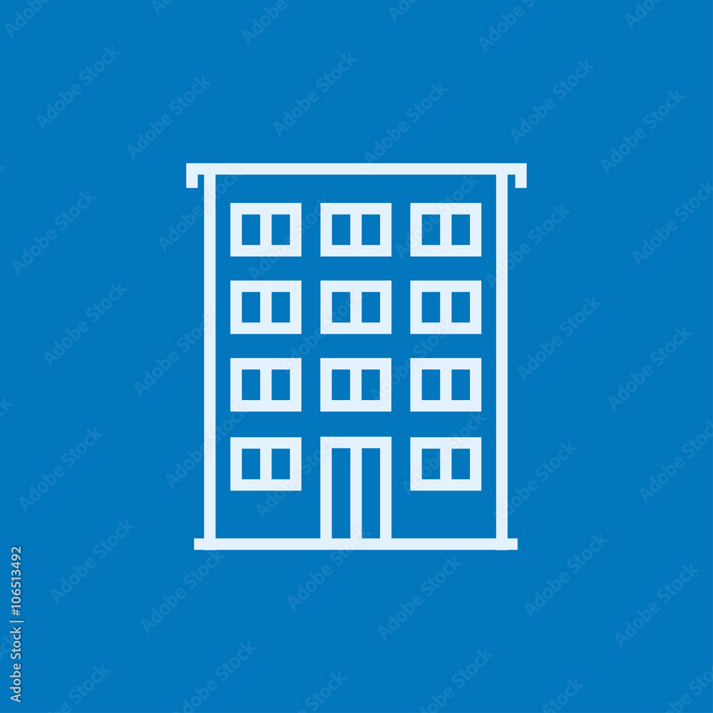 Residential building line icon. Residential building line icon.