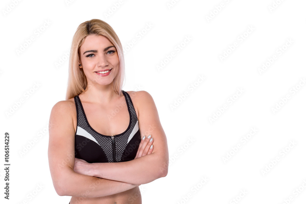 Young sporty woman in studio Young sporty woman in studio