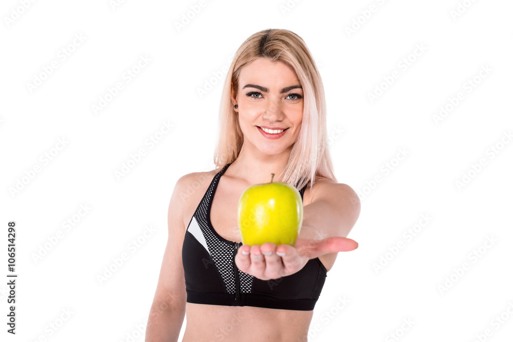 Young sporty woman in studio Young sporty woman in studio