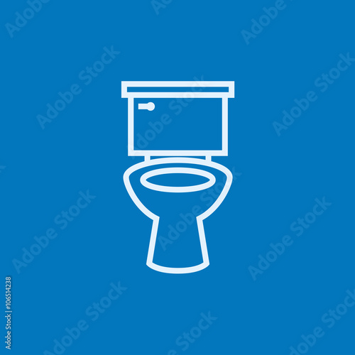 Lavatory bowl line icon.