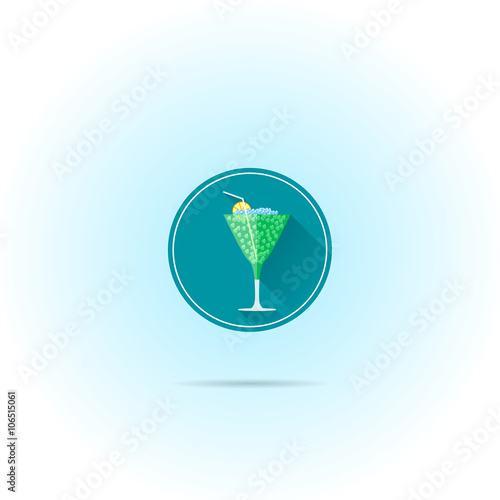 A glass of cocktail.Vector illustration