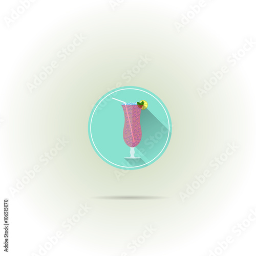 A glass of cocktail.Vector illustration