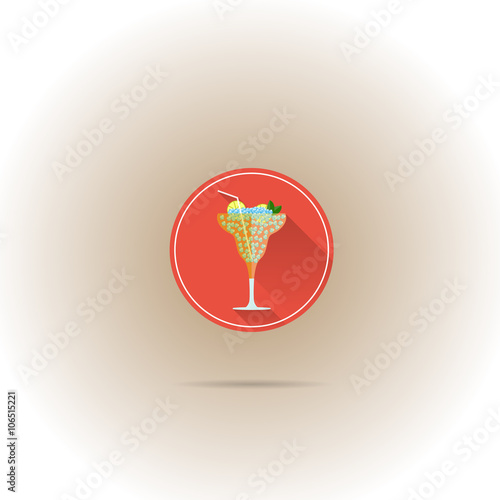 A glass of cocktail.Vector illustration