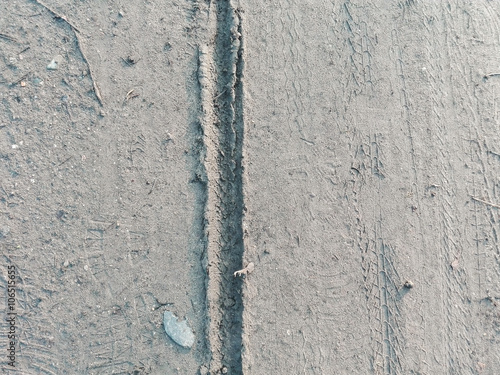 Fahrradspuren im Sand