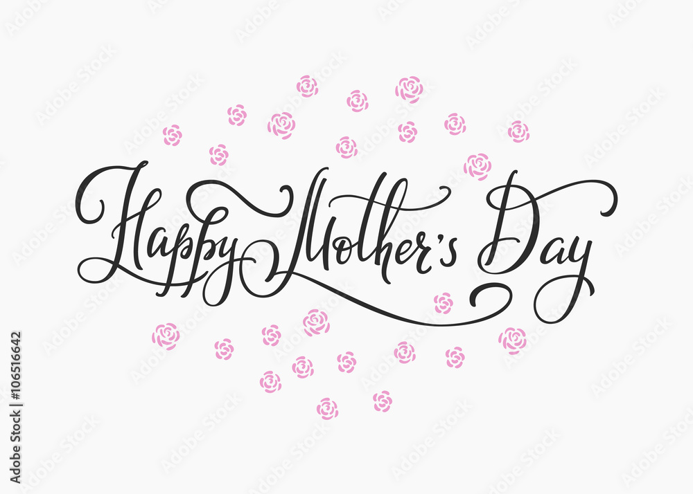 Happy Mothers day simple typography