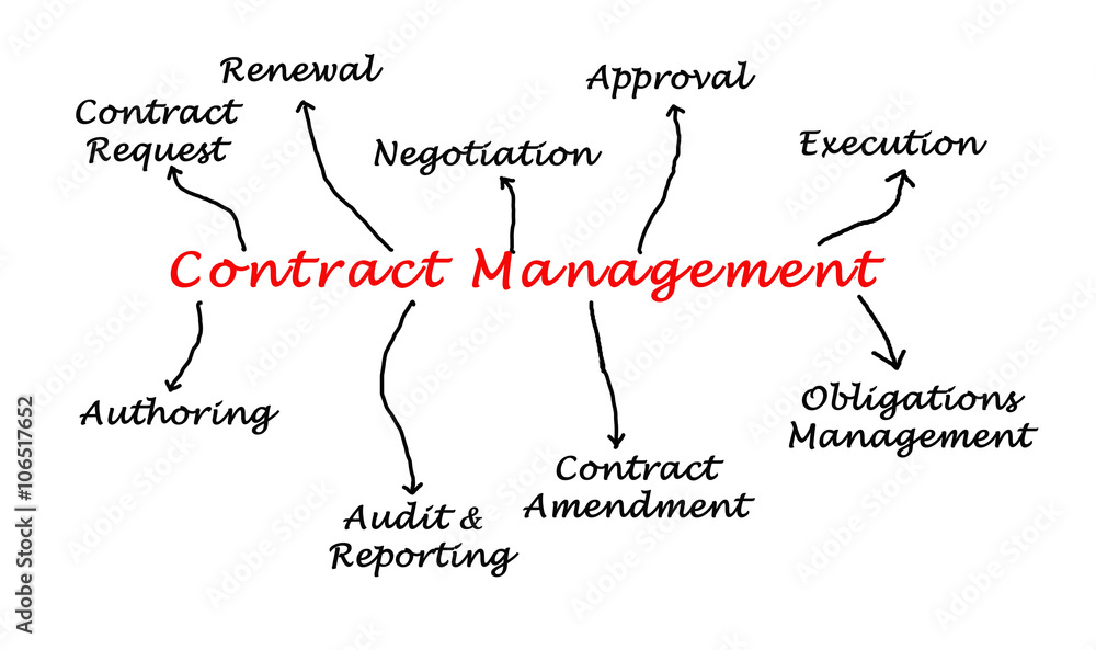 Diagram Of Contract Management Ilustraci N De Stock Adobe Stock