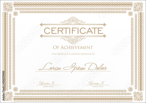 Certificate or diploma template