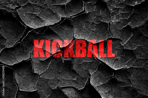 Photos Grunge cracked kickball sign background