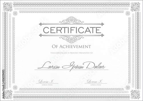 Certificate or diploma template