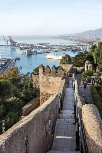 Malaga, Spain. Gibralfaro Castle, fortress