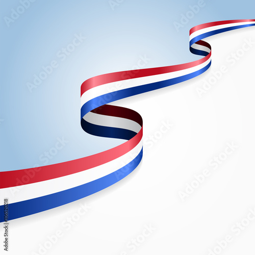 Dutch flag background. Vector illustration.
