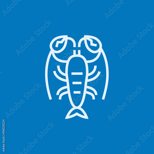 Lobster line icon.