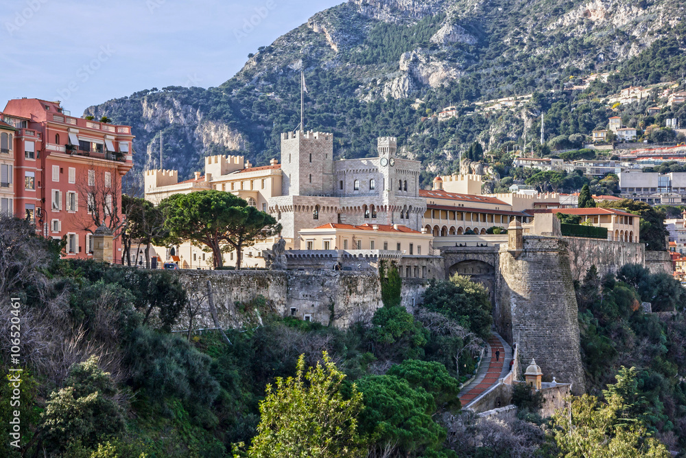Palace in Monaco and Monte Carlo principality.
