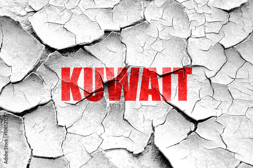 Grunge cracked Greetings from kuwait