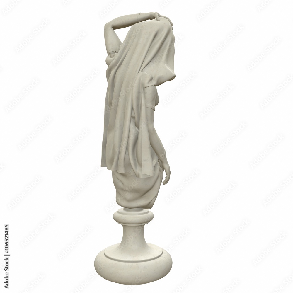 Antique sculpture of a woman. 3d illustration Antique sculpture of a woman. 3d illustration