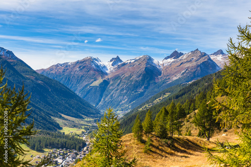 View of Loetschental valley from Fafleralp