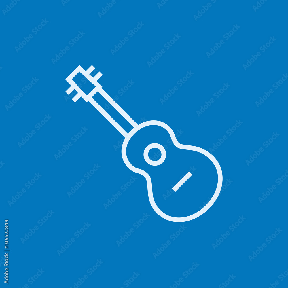 Guitar line icon. Guitar line icon.