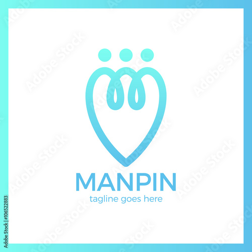 Connect People Pin Logo