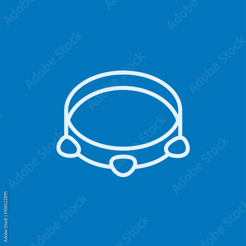 Tambourine line icon.