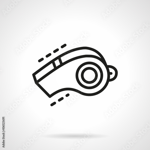 Sport whistle simple line vector icon