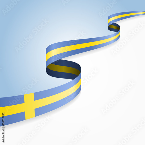 Swedish flag background. Vector illustration.