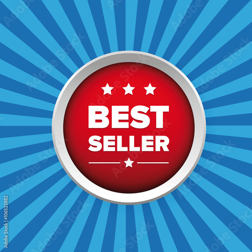 Best seller button vector