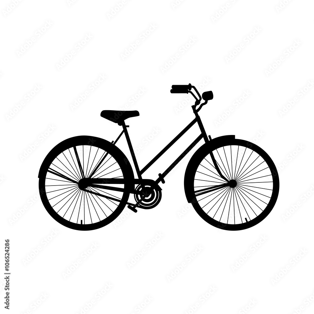 Fototapeta premium Silhouette of bicycle