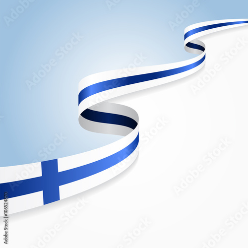 Finnish flag background. Vector illustration.