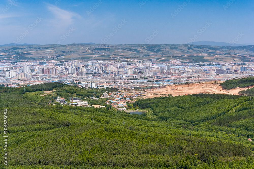 Panorama of Jilin,  China