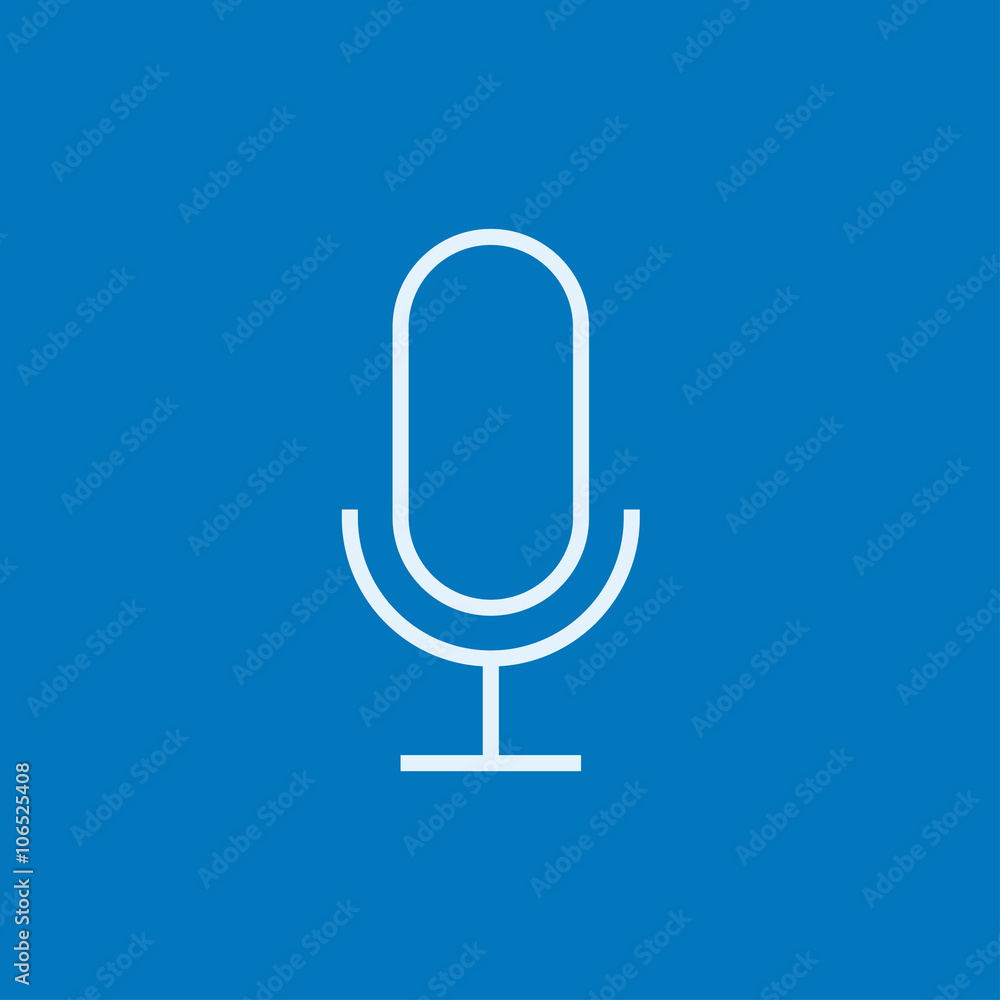 Retro microphone line icon. Retro microphone line icon.